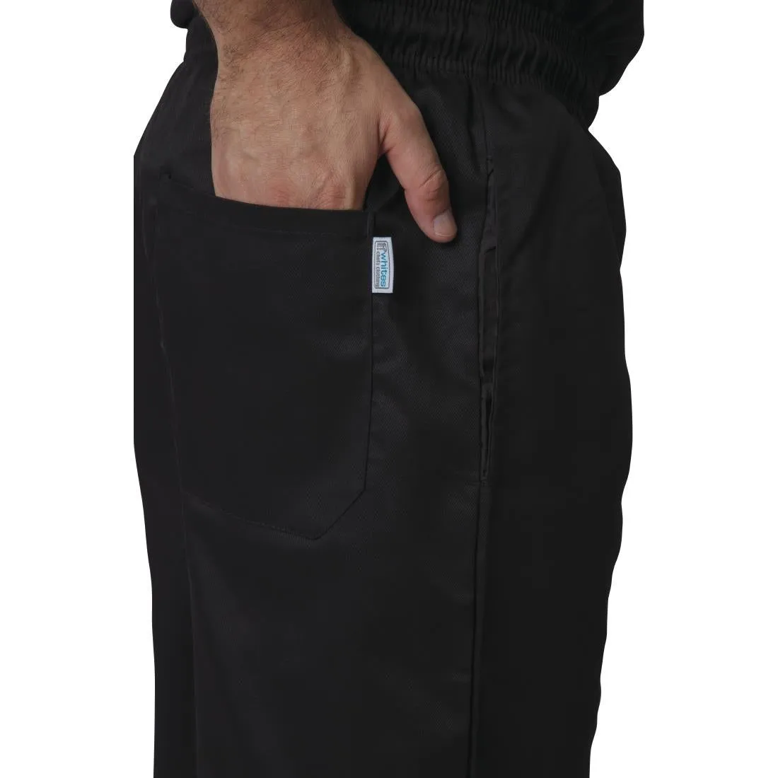 A582-4XL Whites Vegas Chef Trousers Polycotton Black 4XL