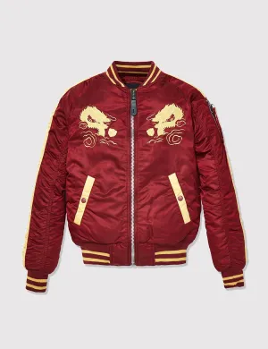 Alpha Industries MA1 Dragon Flight Jacket - Burgundy