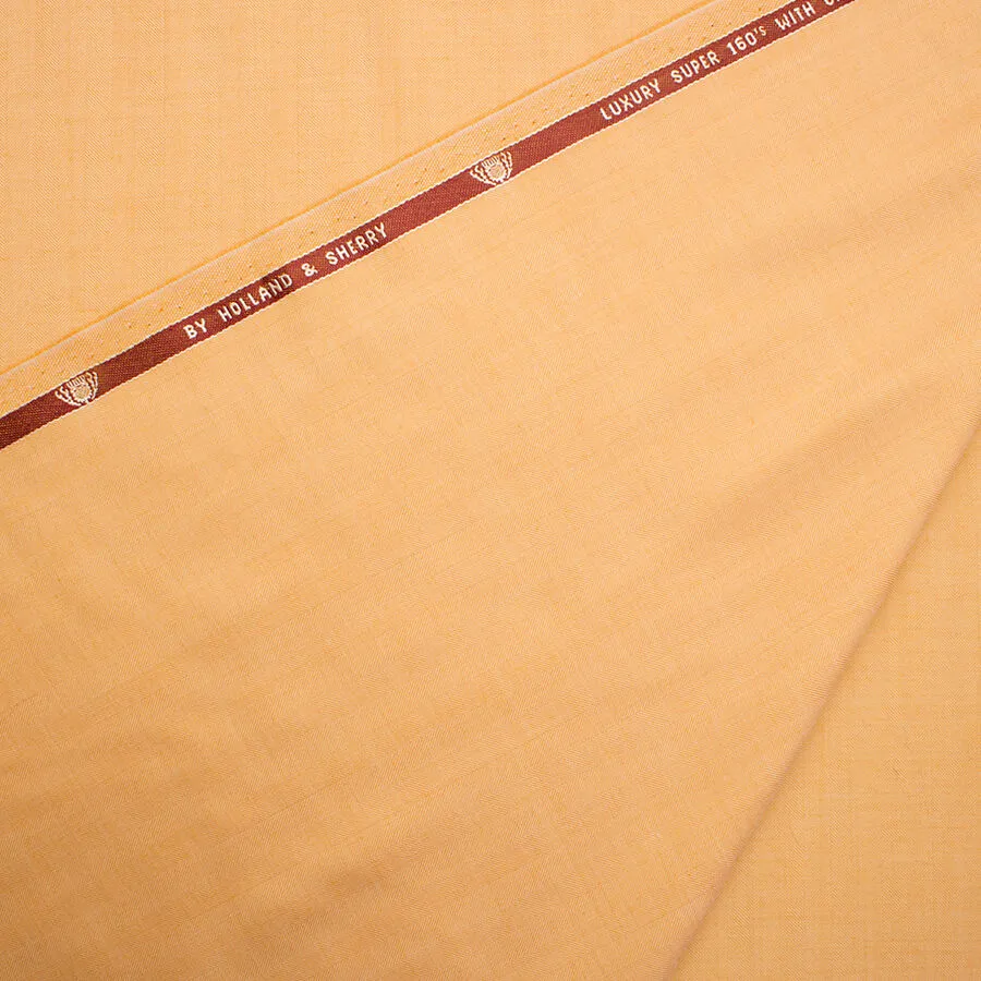 Apricot Herringbone Cashmere Blend Suiting (A 2.25m Piece)