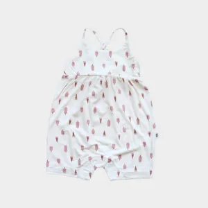 Babysprouts Tie Back Romper in Summer Treats