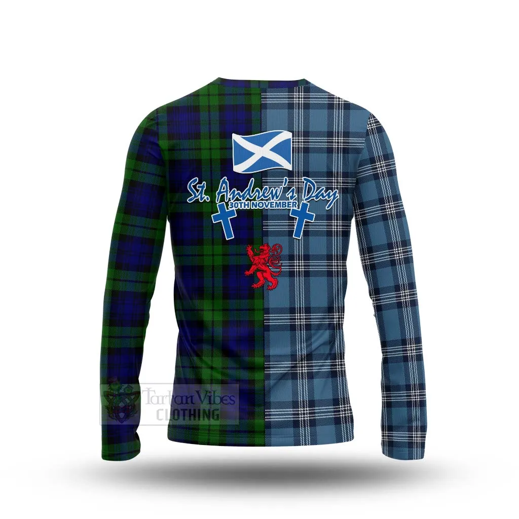 Bannatyne Tartan Long Sleeve T-Shirt Happy St. Andrew's Day Half Tartan Style