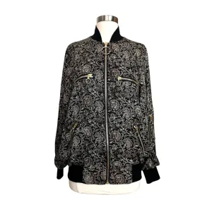 Black & Gold Bomber Jacket - 0