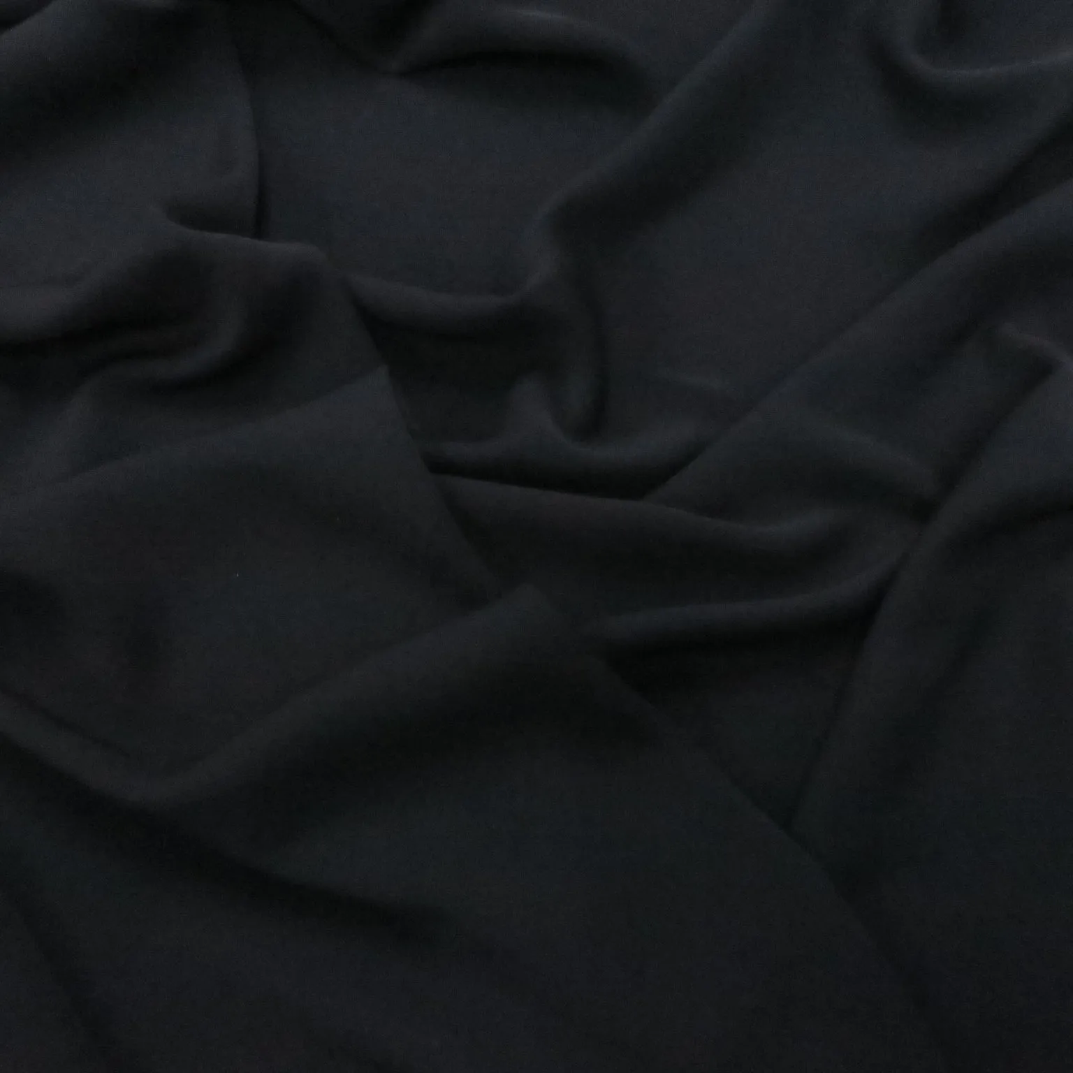 Black Solid Crepe Guarene D'Alba Italian Fabric