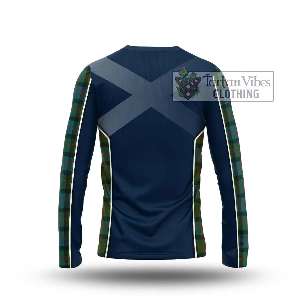 Blair Ancient Tartan Long Sleeve T-Shirt with Family Crest and Lion Rampant Vibes Sport Style