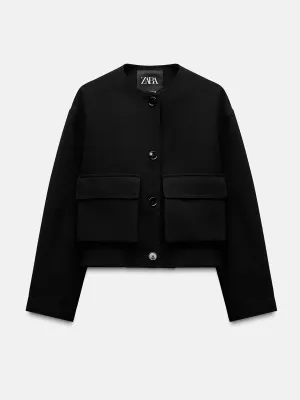 Bomber jacket with pockets