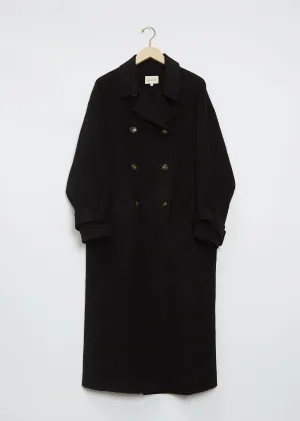 Boras Wool Cashmere Coat — Black