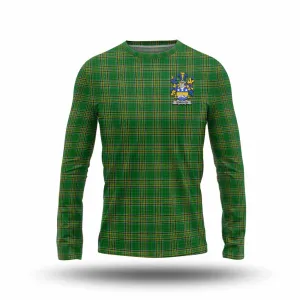 Borough Irish Clan Tartan Long Sleeve T-Shirt with Coat of Arms