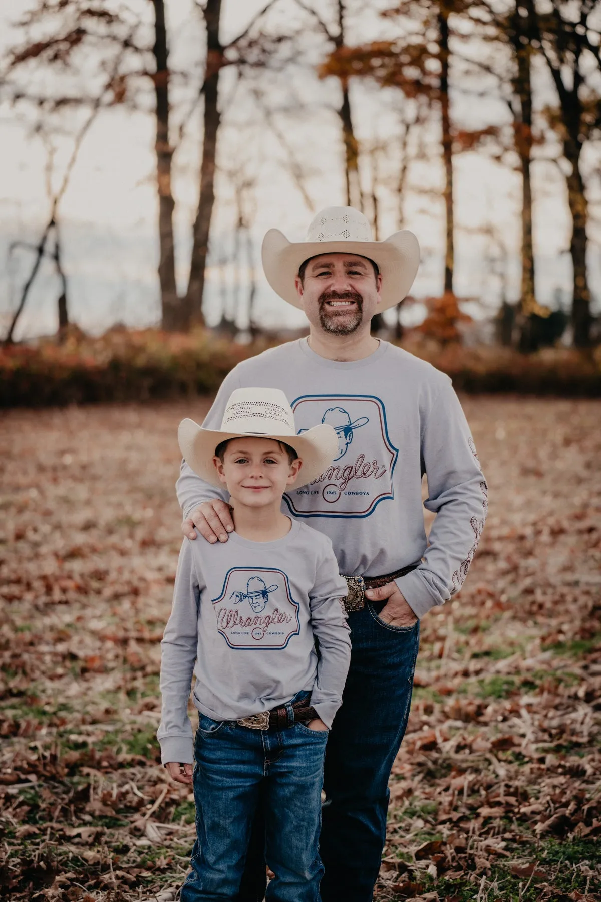 Boy's 'Cowboy Wink' Wrangler Long Sleeve T-Shirt (XXS-XL)