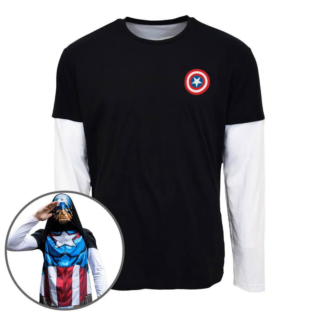 Captain America Reversible Long Sleeve T-Shirt