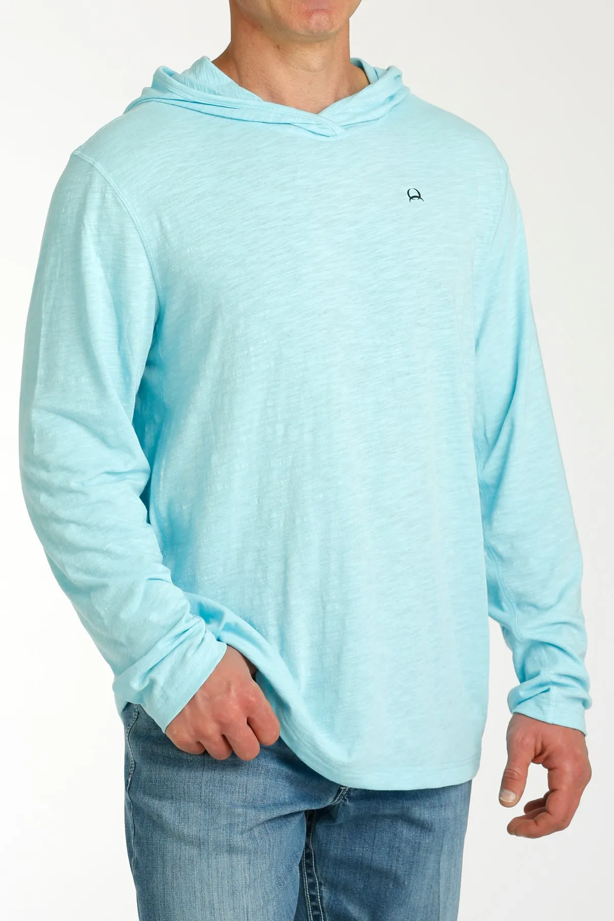 Cinch Men's Solid Light Blue Arenaflex Performance Hoodie