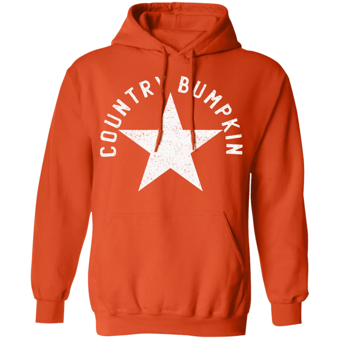 Country Bumpkin White Distressed Star Pullover Hoodie