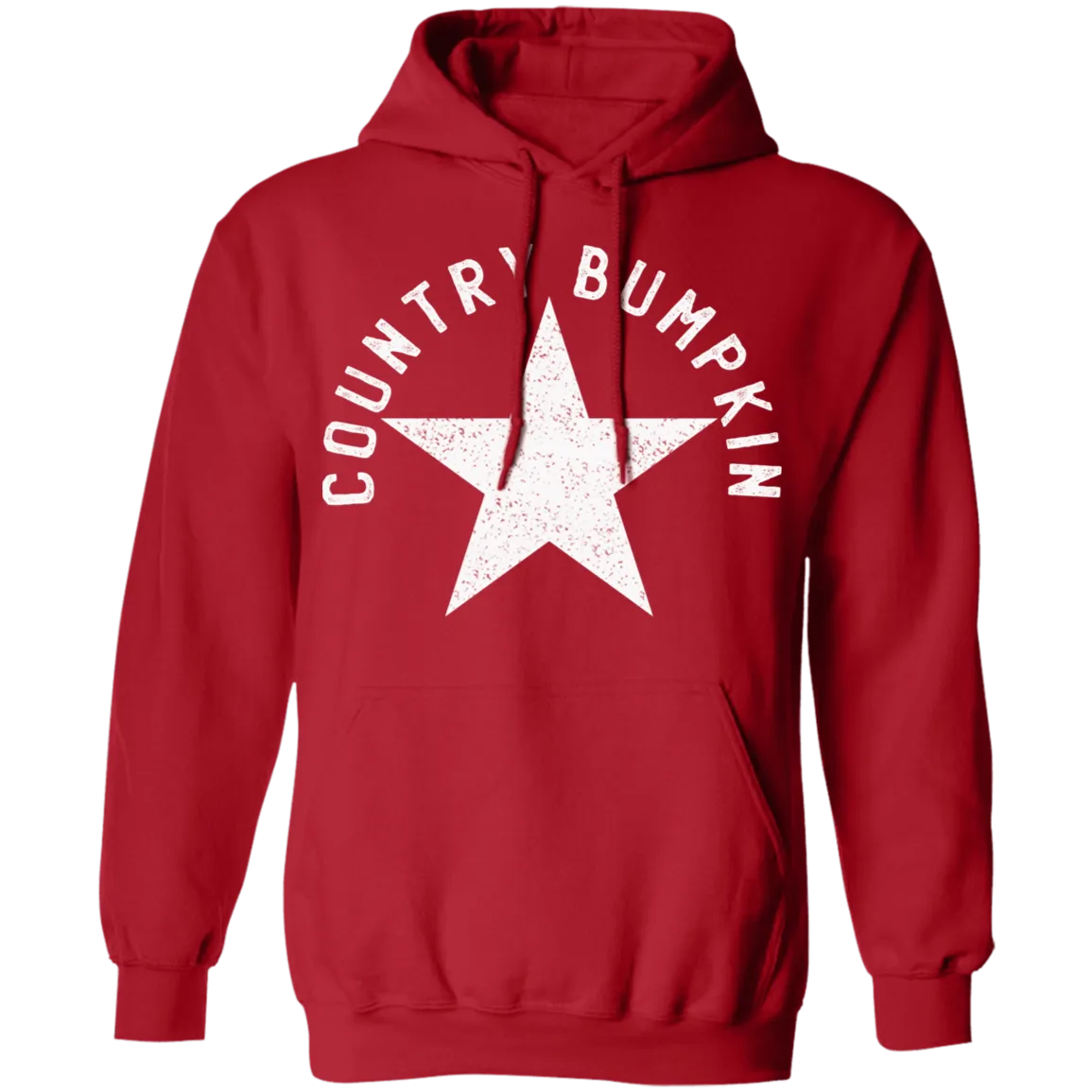 Country Bumpkin White Distressed Star Pullover Hoodie