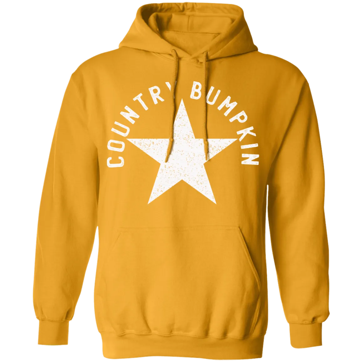 Country Bumpkin White Distressed Star Pullover Hoodie