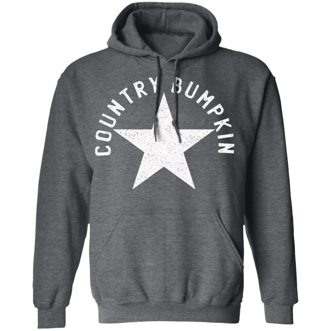 Country Bumpkin White Distressed Star Pullover Hoodie