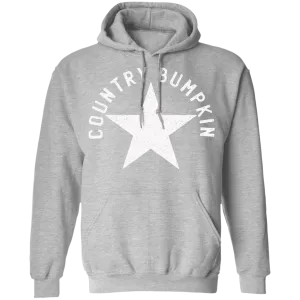 Country Bumpkin White Distressed Star Pullover Hoodie