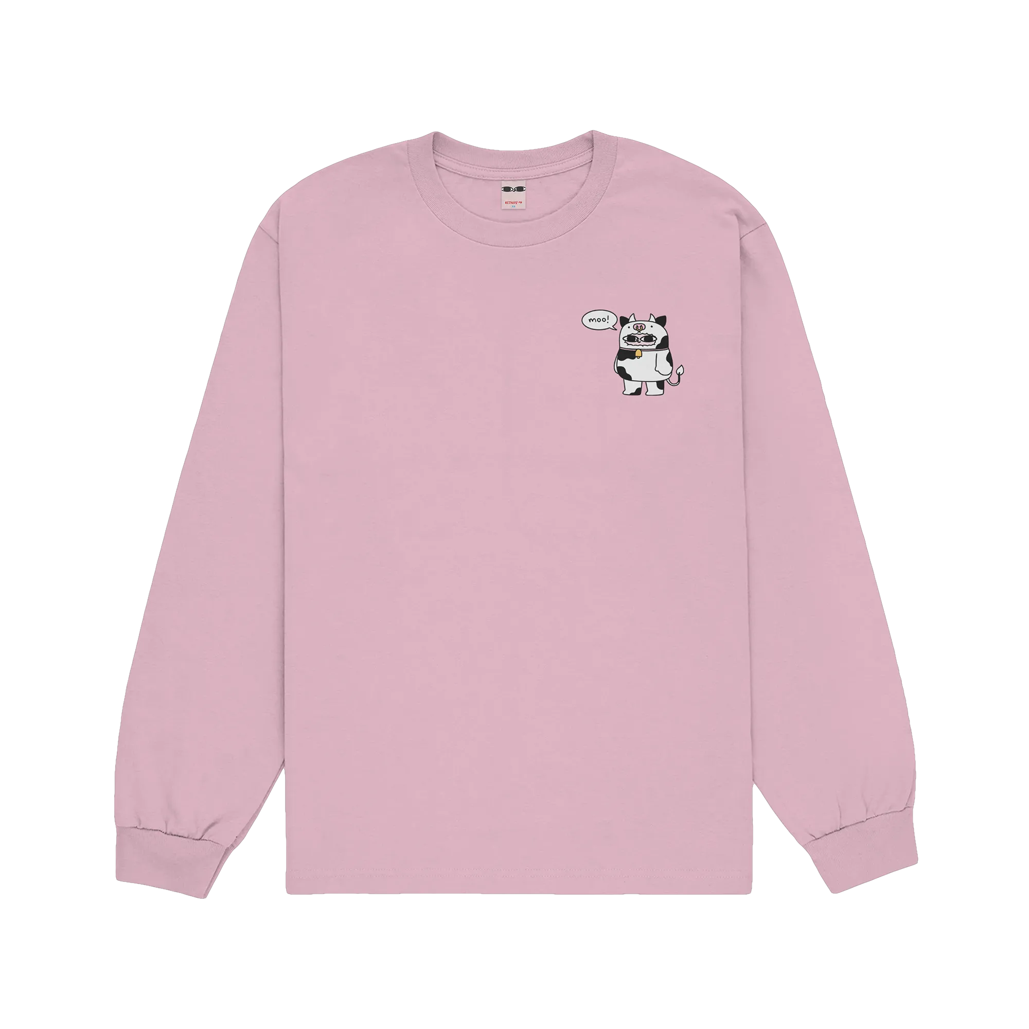 Cow Bean Pink Long Sleeve