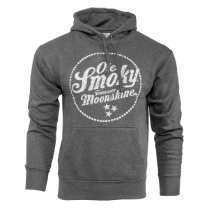 DISTRESSED LOGO PULLOVER HOODIE - HEATHER CHARCOAL