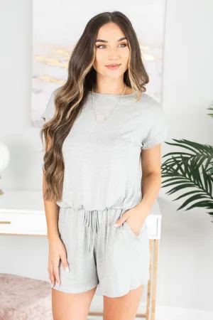 Do Anything For You Gray Romper