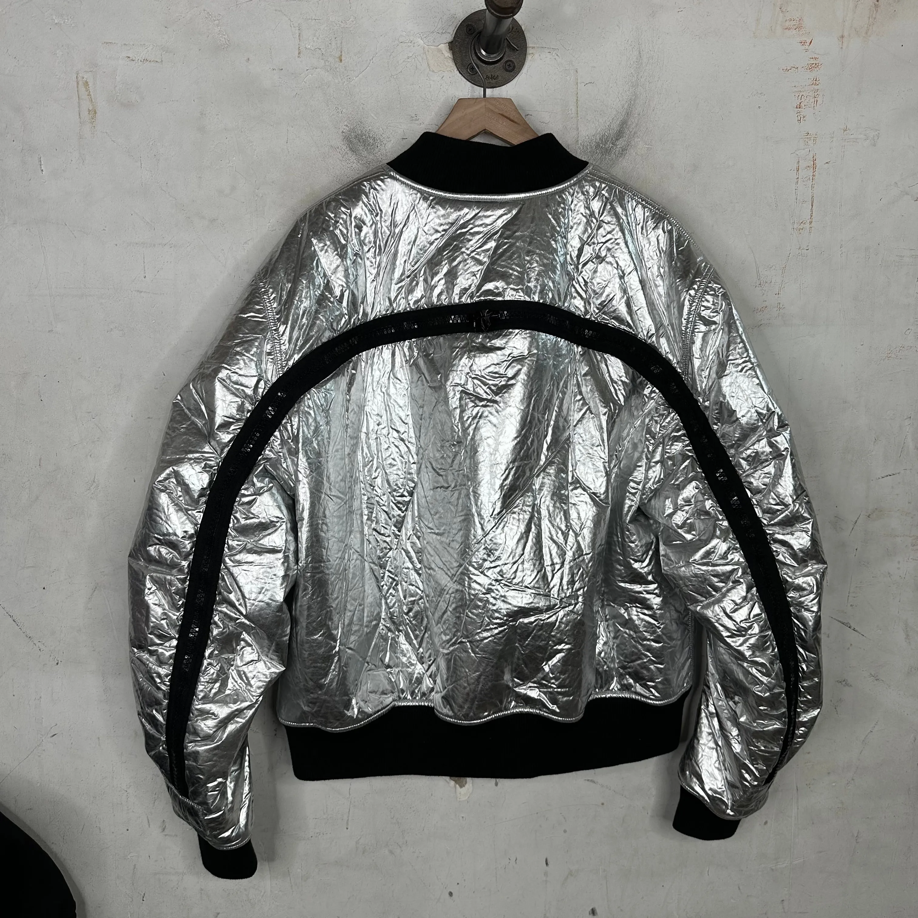 Dries Van Noten Foil Zipper Bomber Jacket