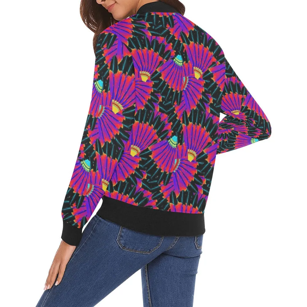 Eagle Feather Remix Bomber Jacket for Women