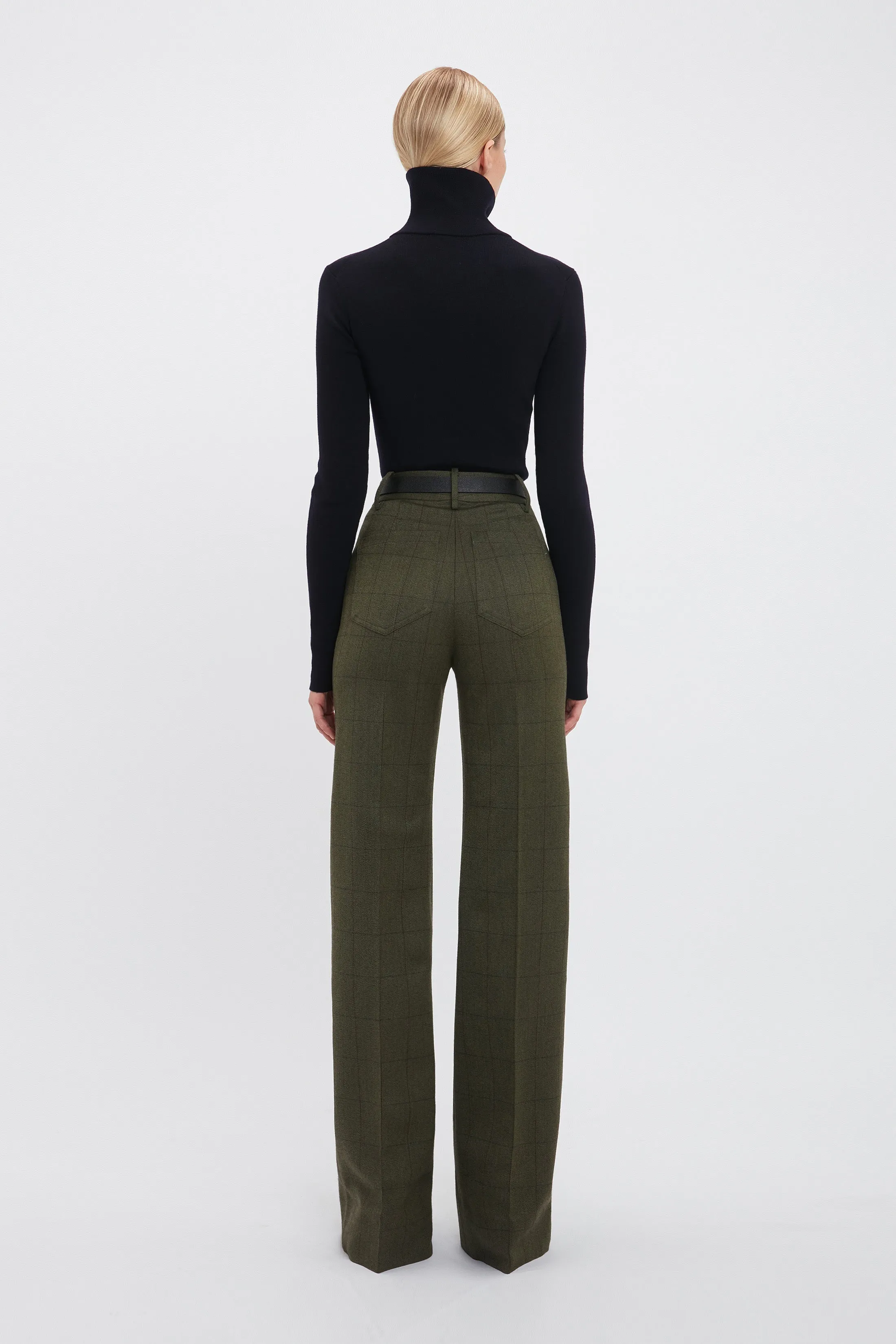 Exclusive Alina Tailored Trouser In Dark Fern Check