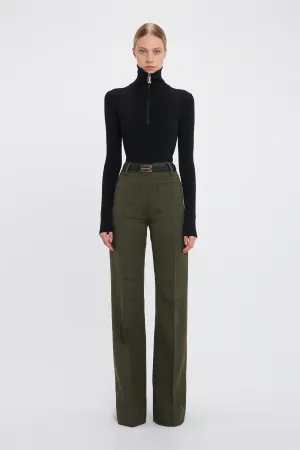 Exclusive Alina Tailored Trouser In Dark Fern Check