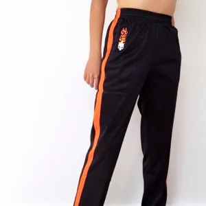 FLAME ORANGE STRIPE BLACK TRACKSUIT