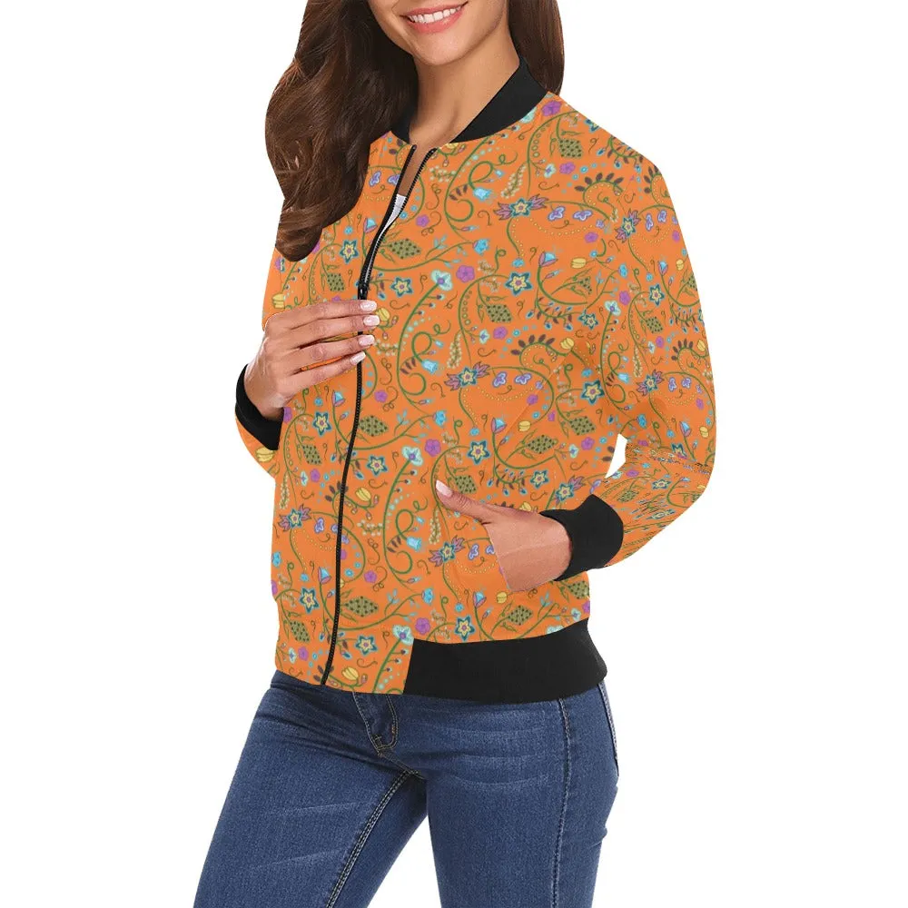 Fresh Fleur Carrot Bomber Jacket for Women