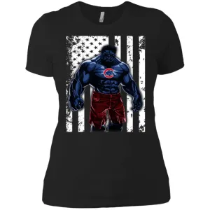 Giants Hulk Chicago Cubs T-shirt Flag Women Cotton T-Shirt