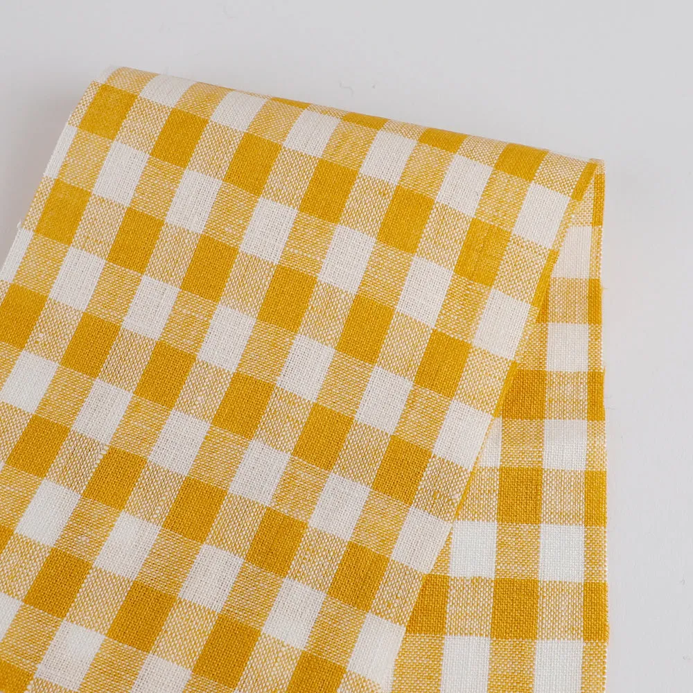 Gingham Linen - Canary