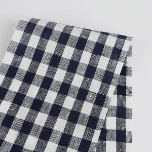 Gingham Linen - Navy