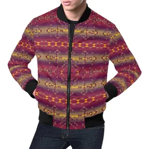 Gold Wool Bomber Jacket for Men