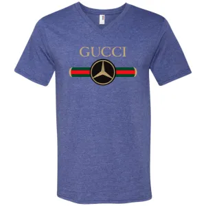 Gucci Mercedes T-shirt Men V-Neck T-Shirt