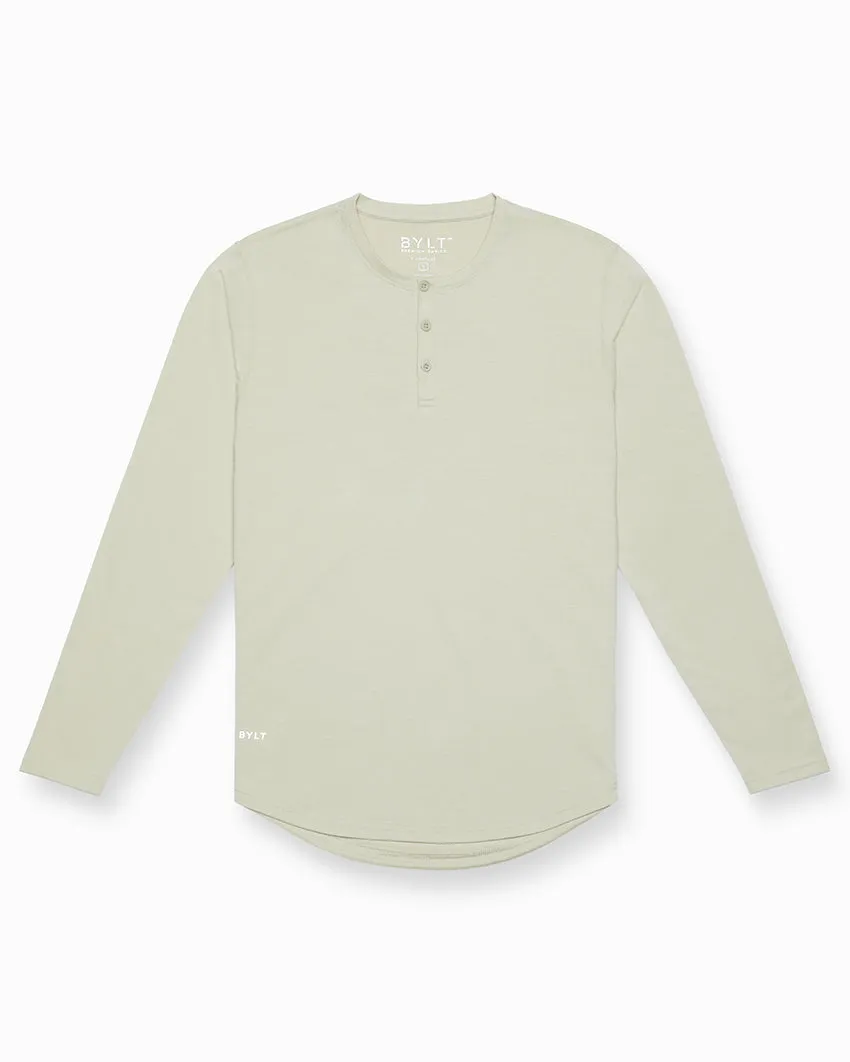 Henley Drop-Cut Long Sleeve: BYLT Signature