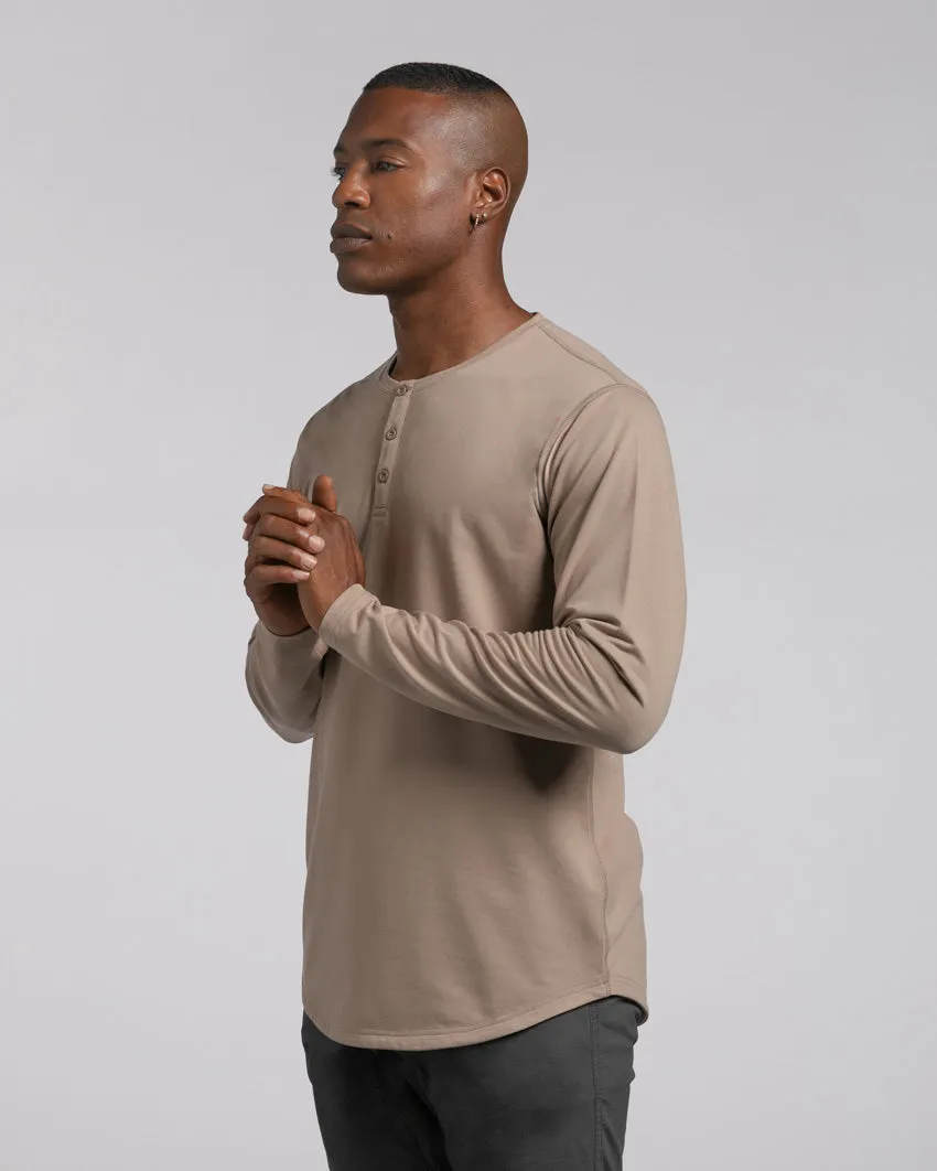 Henley Drop-Cut Long Sleeve: BYLT Signature