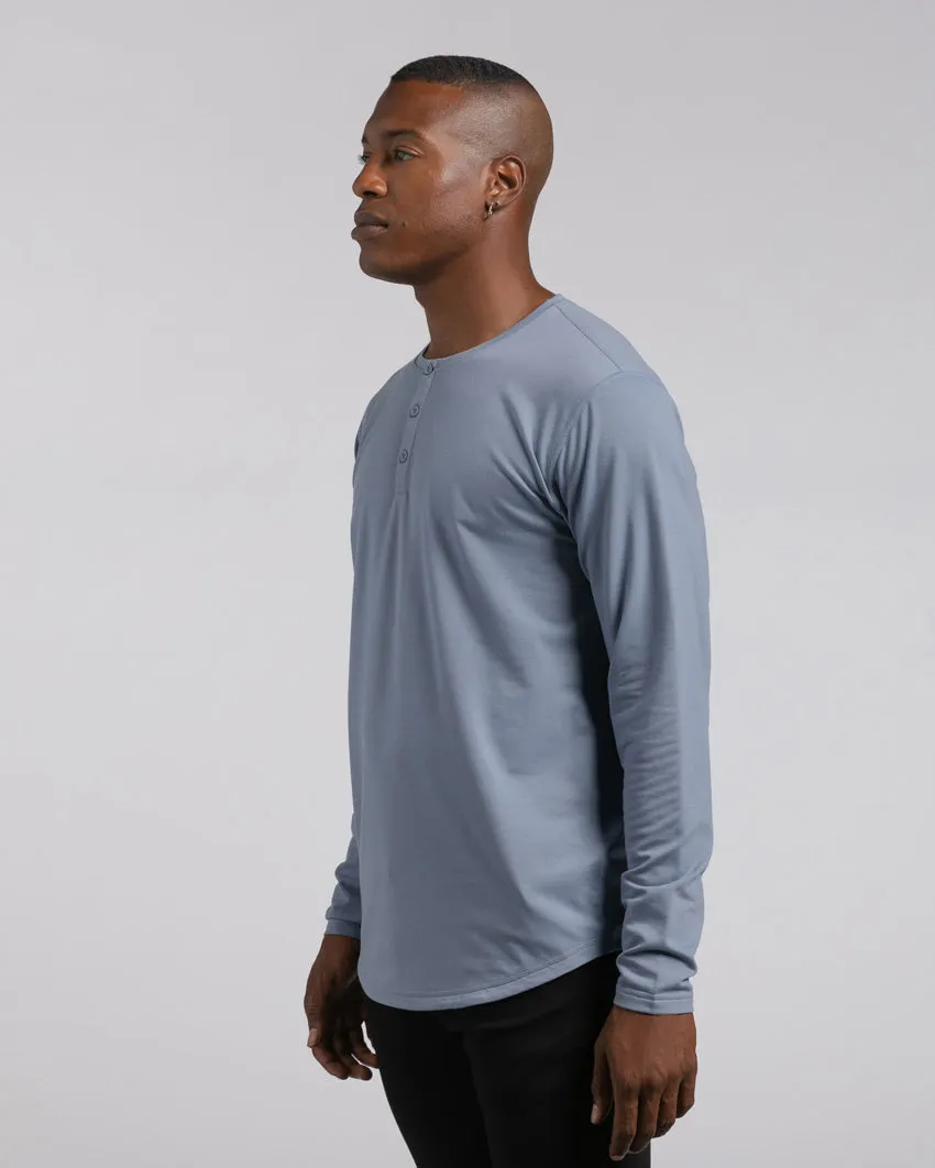 Henley Drop-Cut Long Sleeve: BYLT Signature