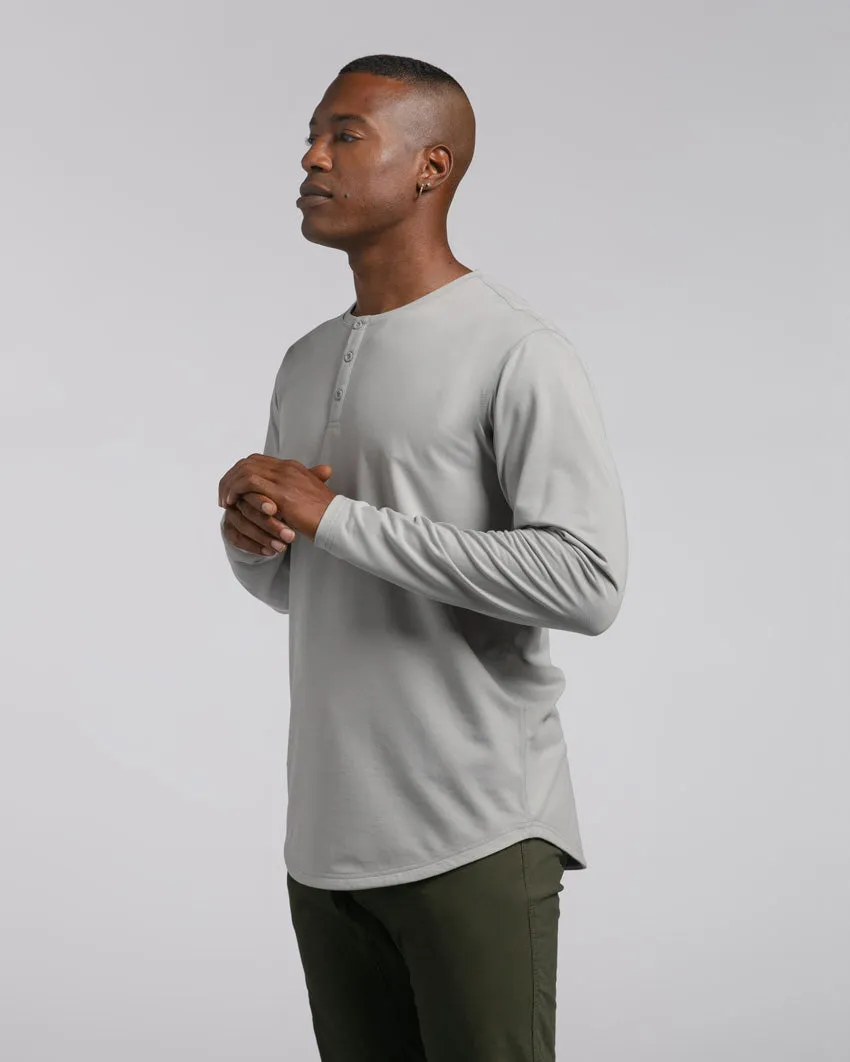 Henley Drop-Cut Long Sleeve: BYLT Signature