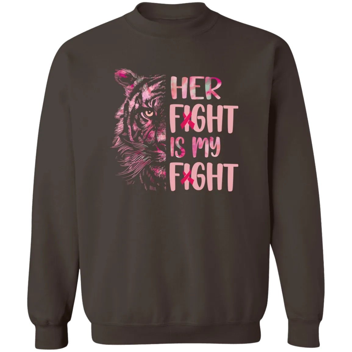 Her Fight Is My Fight Unisex Crewneck Pullover Sweatshirt