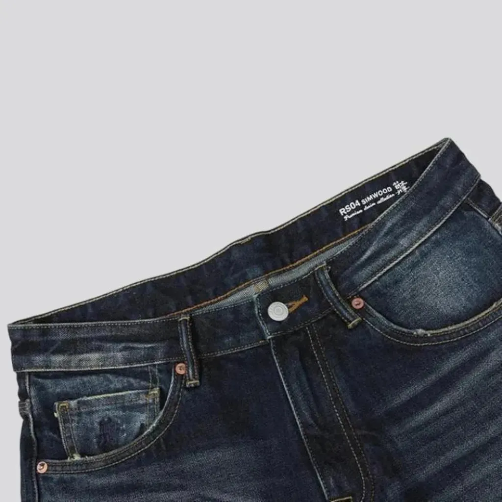 High-waist 16oz selvedge jeans for men