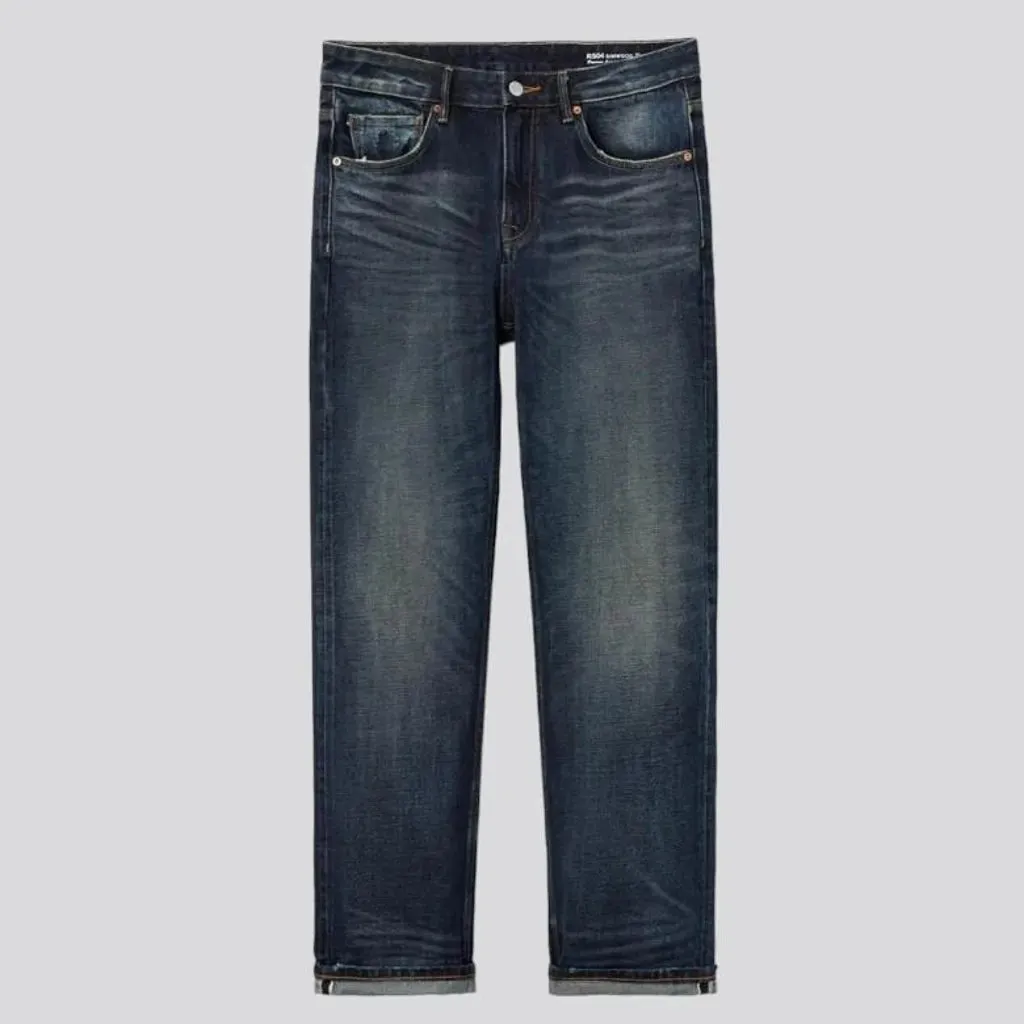 High-waist 16oz selvedge jeans for men