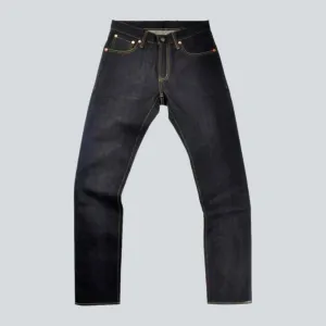 High-waist men's selvedge jeans