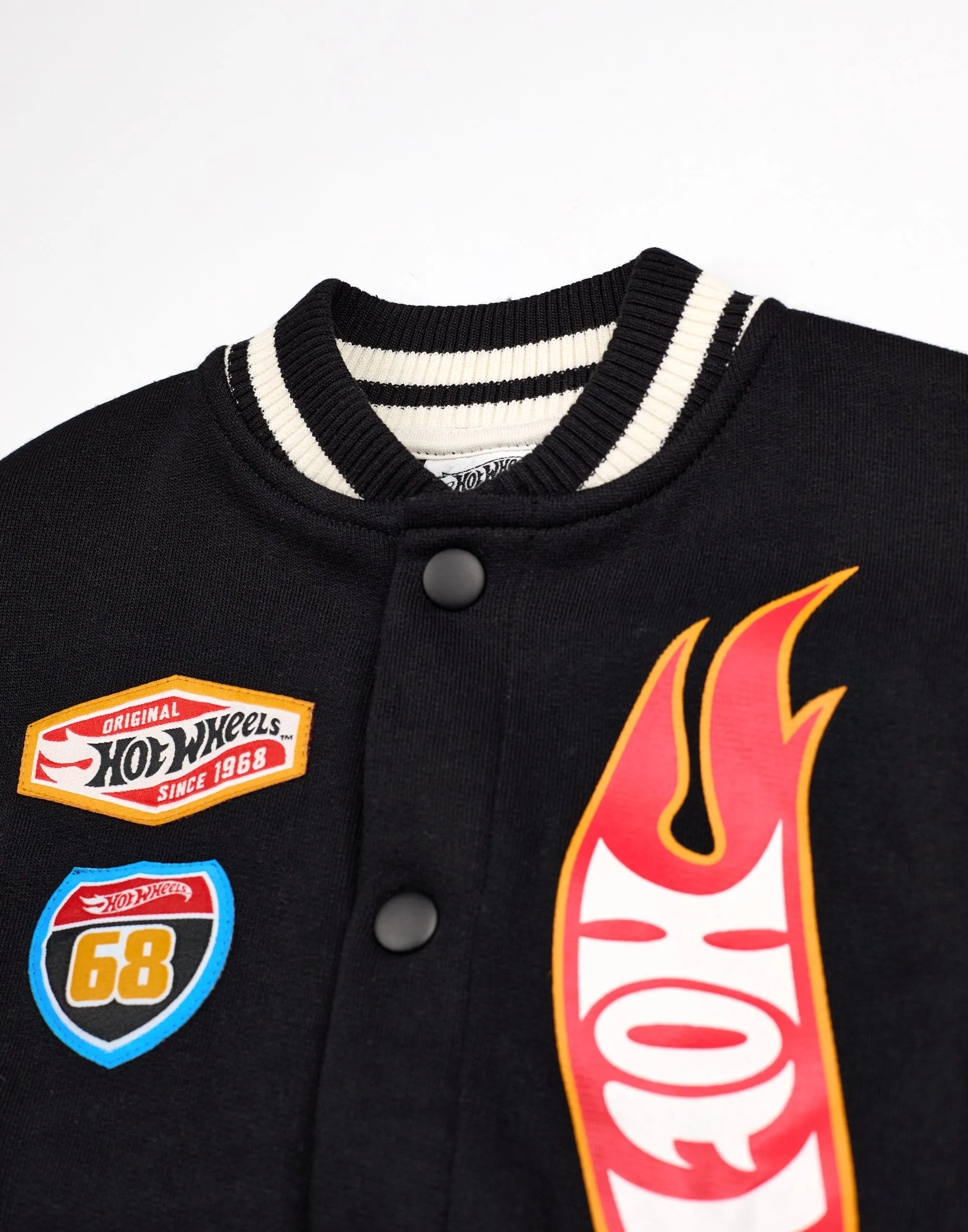 Hot Wheels Turbo Charged Boys Black Bomber Jacket