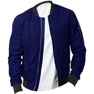 Ink Blue Bomber Men's Jacket