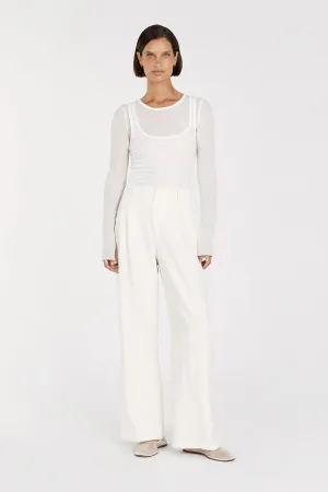 JUDE OFF WHITE SLEEVED LAYER TOP