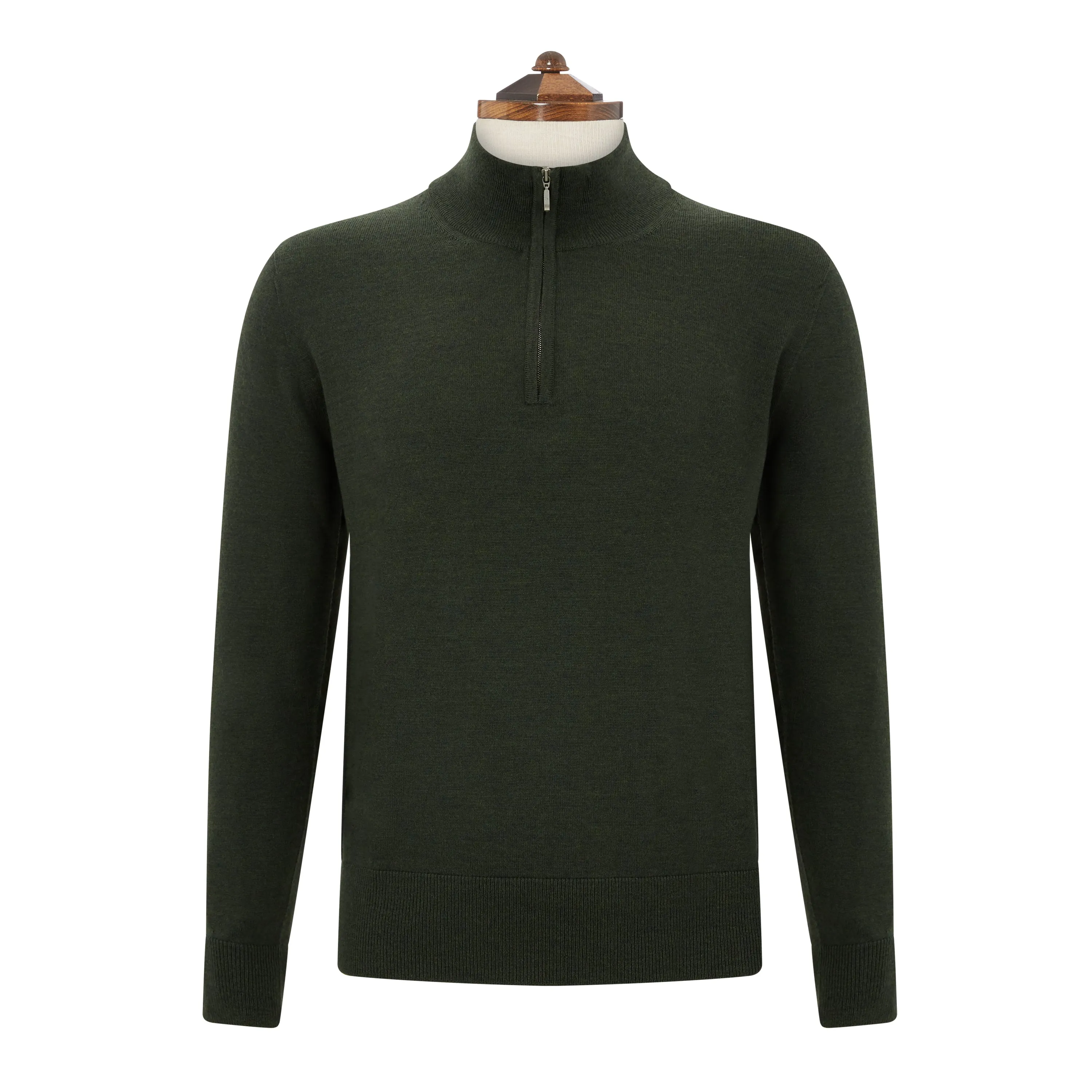 Kayden Forest Green Half Zip Long Sleeve Pullover