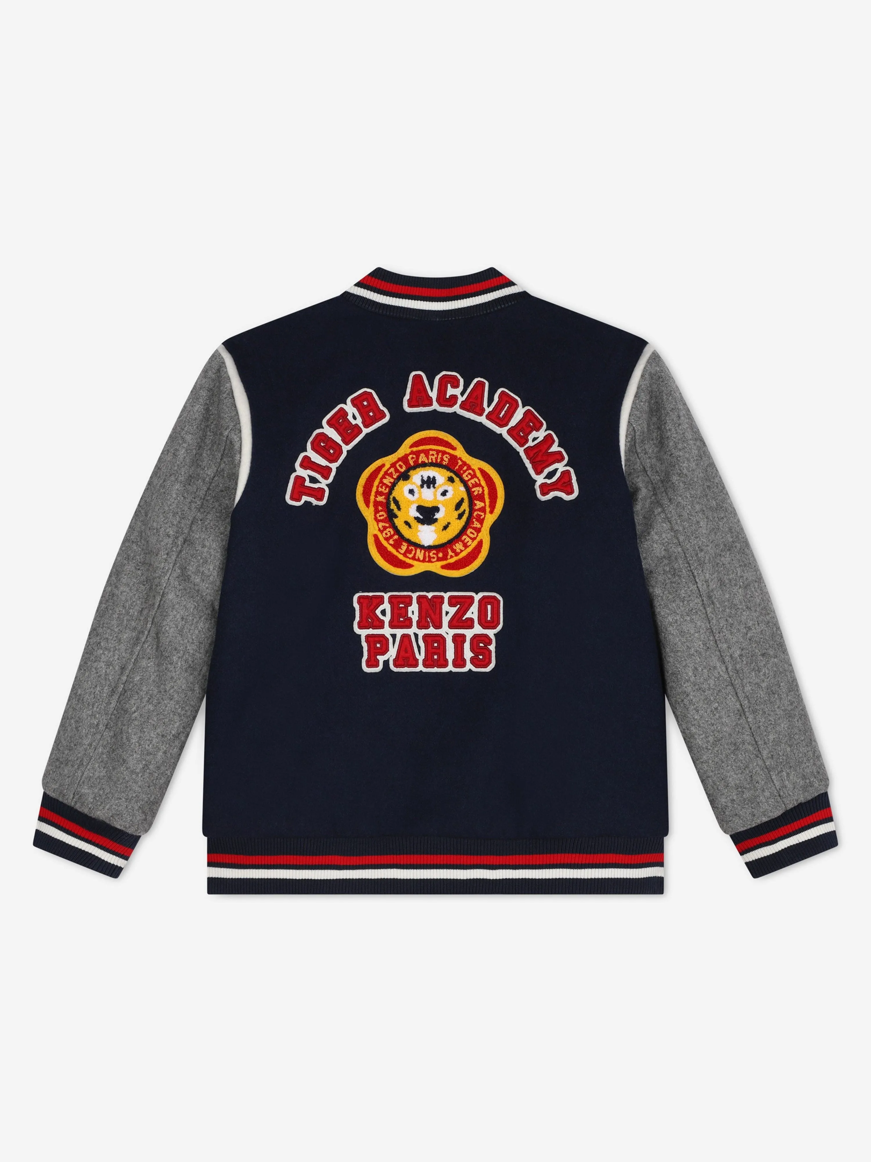 KENZO Boys Wool Bomber Jacket in Navy