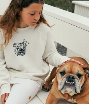 Kid's Custom Pet Portrait Classic Crew Pullover