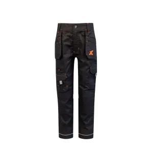 Kids Xpert Stretch Work Trousers Black