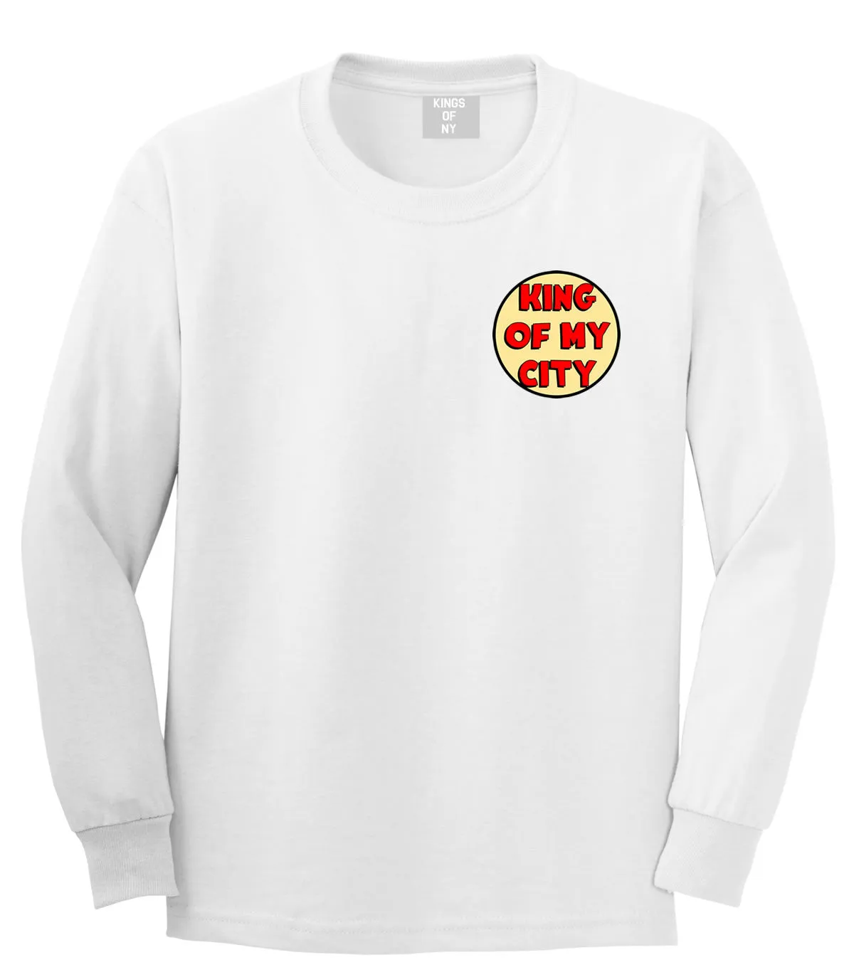 King Of My City Chest Logo Boys Kids Long Sleeve T-Shirt