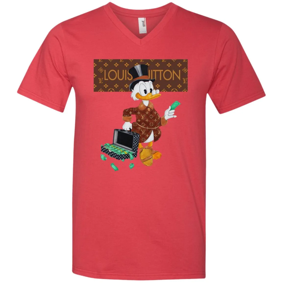 Louis Vuitton Donald Duck T-shirt Men V-Neck T-Shirt